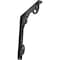 Ekena Millwork Fleur De Lis Wrought Iron Bracket, (Single center brace), Antiqued Silver 1 1/2"W x 10"D x 12"H BKTM01X10X12SFLASV - alternate 1